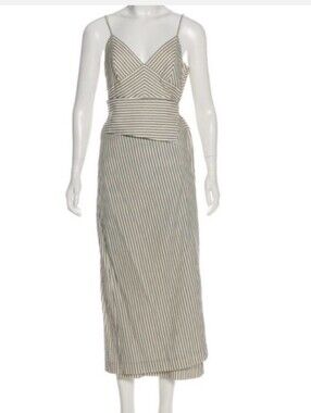 Robert Rodriguez Striped Wrap Dress